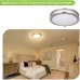 Racdde 12 Inch LED Ceiling Light, 15W [100W Equivalent] 1050lm 2700K Warm White BN Finish Dimmable Saturn Flush mount Ceiling Light, ETL Listed for Hallway, Bathroom, Kitchen, Bedroom, Restroom 