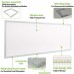 Racdde 2x4 FT White LED Flat Panel Troffer Light, 50W 4000K Recessed Edge-Lit Drop Ceiling Light, 5250lm Lay in Fixture for Office, 0-10V Dimmable, 3-Lamp F32T8 Fixture Replacement, 2 Pack 