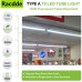 Racdde T8 T10 T12 LED Tube Light 8FT 50W [100W Equivalent] 5000lm 5000K Daylight Clear, FA8 Dual-End Powered Ballast Bypass F96T12 Fluorescent Replacement, Garage, Warehouse, Shop Light-12 PACK 