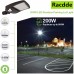 Racdde 200W LED Parking Lot Light with Motion Sensor, 26000lm 5000k Outdoor Waterproof Pole Mount Light for Large Area Lighting [Brighter Than 400w MH] Slip Fitter Mount DLC Complied 