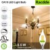 Racdde 12 Pack E12 Candelabra LED Bulb, Bent Tip Chandelier Light Bulb, 500LM, 2700K Soft White, 5.5W=60W, Dimmable, UL Listed 