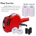 Racdde MX-5500 8 Digits Price tag Gun with 5000 Sticker Labels and 3 Ink Refill, Label Maker Pricing Gun Kit Numerical Tag Gun for Office, Retail Shop, Grocery Store, Organization Marking (Red) 