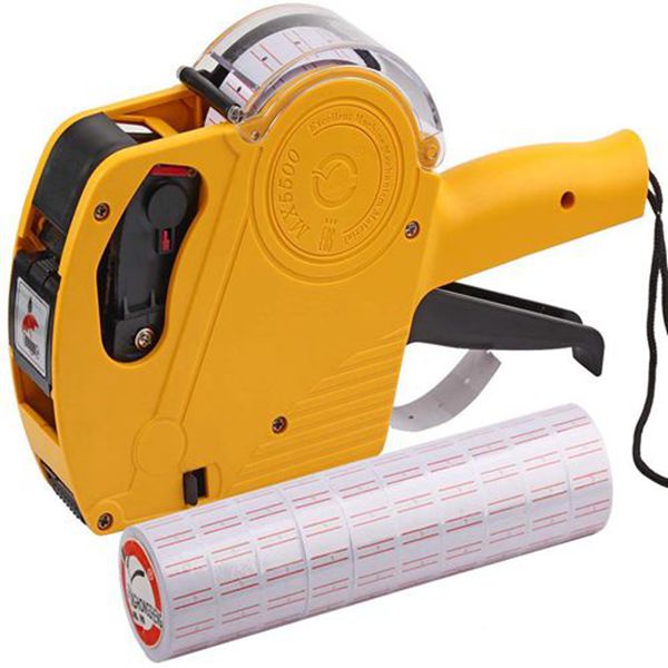 Racdde MX5500 EOS Yellow 8 Digits Pricing Gun Kit with 7,000 Labels & Spare Ink 