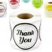 Racdde Thank You 2 Inch Round Labels Stickers for Wedding, Birthday, Event, Thanks Envelope, Gift Box Labels Black 1 Roll 