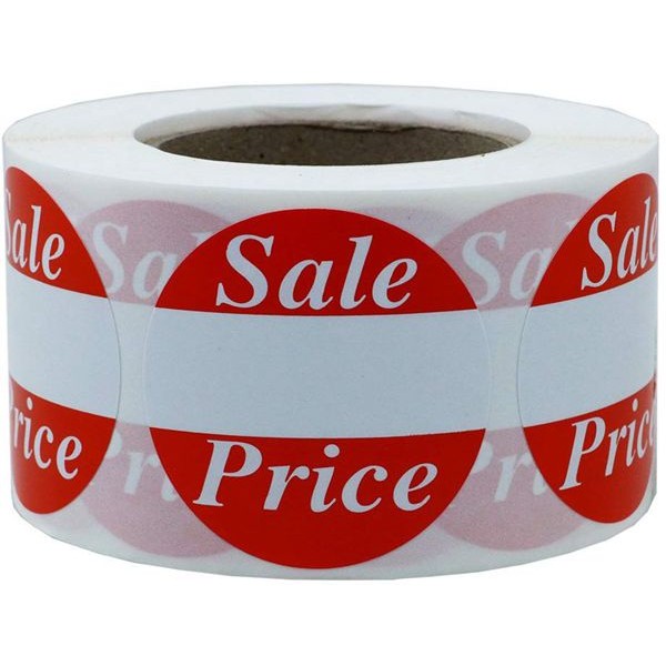Racdde Red"Sale Price" Labels Stickers 1.5 Inch Total 500 Labels Per Roll 