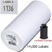 Labels for The Monarch 1136 Price Gun - White - 14,000 Labels - Pack with 8 Rolls - Ink Roller Included - Manufactured by Racdde - Prime 
