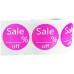 Racdde 1.5 Inch Pink Blank Sale% Off Round Price Paper Sticker Labels - Adhesive Label for Retail Store Clearance Promotion Discount Deals Circle Pricemarker Tags Stickers (500 Labels/Roll) 