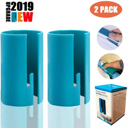 Racdde【 2019 Upgrade】Wrapping Paper Cutter, Mini Portable Small Utility Wrapped Carton Paper Cutter Kraft Craft Paper Roll Sliding Line Cut Trimmer for Christmas Birthday, Easy Quick, Creative Sliding Pape 