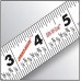 Racdde SM5425 Speed Mark Gripper Acrylic Coated Steel Blade Measuring Tape, 1-Inch X 25Ft , White 
