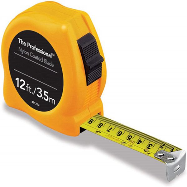 Racdde The Professional 12-Foot Inch/Metric Scale Power Tape, Yellow 
