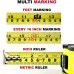 Measuring Tape Measure By Racdde - EASY TO READ 25 Foot BOTH SIDE DUAL RULER, Retractable, STURDY, Heavy Duty, MAGNETIC HOOK, Metric, Inches and Imperial Measurement, SHOCK ABSORBENT Solid Rubber Case 