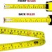 Measuring Tape Measure By Racdde - EASY TO READ 25 Foot BOTH SIDE DUAL RULER, Retractable, STURDY, Heavy Duty, MAGNETIC HOOK, Metric, Inches and Imperial Measurement, SHOCK ABSORBENT Solid Rubber Case 