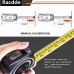 Racdde Digital Tape Measure 16Ft M/In/Ft Rechargeable with Large Backlit LCD, Auto-lock, 10 Data Store, Rezero Button, Recalibration, Relative measurement, USB Charging Cable Included  