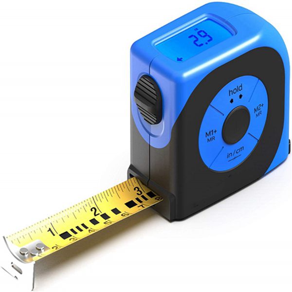 Racdde 16ft Digital Tape Measure, Large LCD Digital Display with Backlight, Feet/Inch/Metric Unit Conversion, Centerline Calculation, Inside/Outside Measurement | Measuring Tape for Construction 