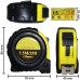 25 FT Tape Measure, Racdde Measuring Tape with Impact Resistant Rubber Covered Case, Strong Lock, Compatible with Inch and Metric 