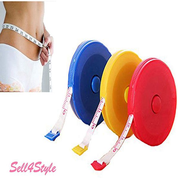 Racdde Body Tape Measure Automatic Retractable Measuring Tape Set 60 Inches 1.5 Meter With One Soft Tape Measuring (Assort Color) 