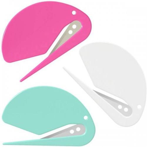 Racdde Colorful Letter Openers - Mint Green, Hot Pink, Daisy White (Trendy Pack, 3 Pieces) 