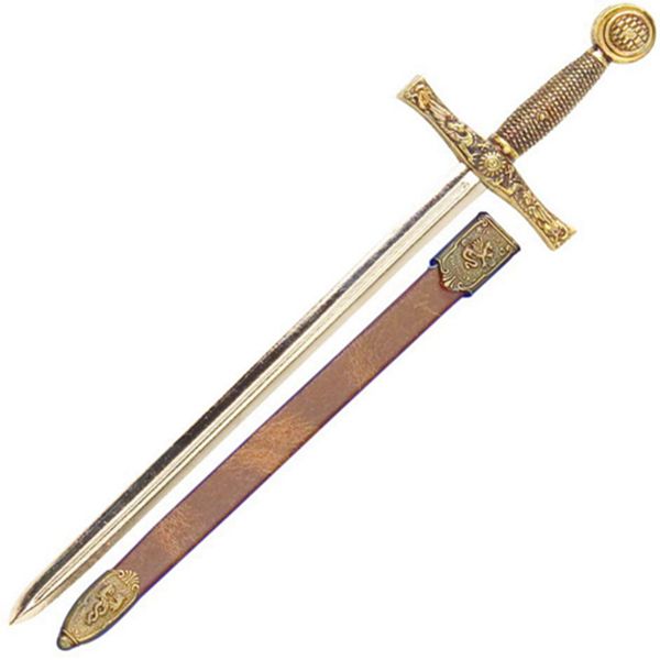 Racdde Gold Trim Excalibur Letter Opener with Scabbard 