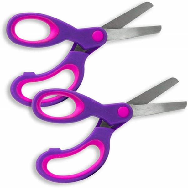 Racdde Child Size Blunt Tip Scissors (Purple with Pink) 