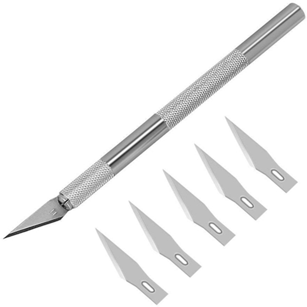 Racdde Color You Professional Stainless Steel Precision Knife Hobby Knife Razor Tool with 5 Spare Blades for Phone PC Tablet Drone Repair DIY Art Work Cutting Caving Knife Sculpture, etc. 
