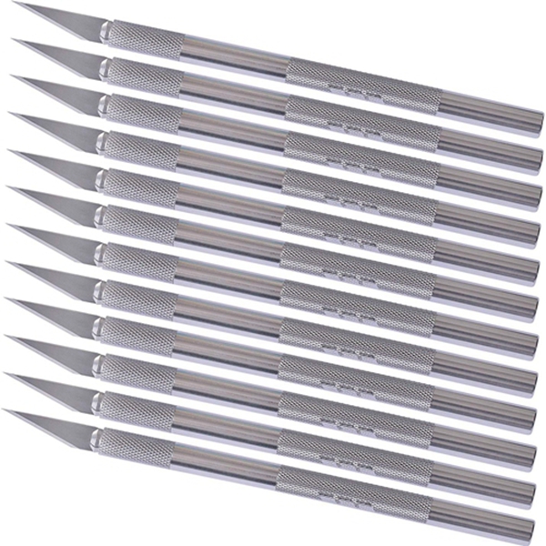 Racdde Craft Knife Set I 12 pc Precision Hobby Knives with Scalpel Sharp Blades I Works with Most X Acto Blades I Essential for Your Cutting Carving Scrapbooking Utility Crafting Supplies Kit 