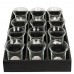 Racdde Set of 12 Clear Glass Oyster Tea Light Holders - 2.5" Diameter. Ideal Gift for Spa, Aromatherapy, Weddings, Tealights, Votive Candle Gardens 