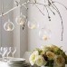 Racdde 4 Pcs Hanging Glass Terrarium, 3.15 inches Diameter Globe Tea Light Candle Holders, Home Wedding Party Centerpieces 