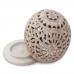 Racdde Hand Carved Tealight Holder Sphere Shaped Made From Soapstone With Intricate Tendril Openwork Floral Decorative Lantern Decorate Your Home With This Amazing Tea Light Holder