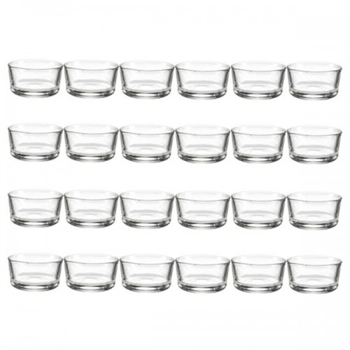 Racdde Clear Glass Tealight Candle Holders (24 Pack) 1 x 2 Inches 