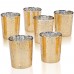 Racdde Gold Votive Candle Holders - Set of 24 Mercury Glass Votives and Tealight Candle Holder - Gold Wedding Decorations 