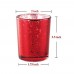 Racdde Votive Candle Holders 12 Pack Red Glass Tealight Holders for Weddings, Parties and Home Decor 
