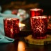 Racdde Votive Candle Holders 12 Pack Red Glass Tealight Holders for Weddings, Parties and Home Decor 