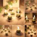 Racdde Cactus Tealight Candles,Handmade Delicate Succulent Tea Light Candle Holder for Valentine's Day Birthday Party Wedding Spa Home Decoration,12 Pcs in Pack. 