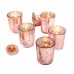 Racdde Votive Candle Holders 12 Pack Rose Gold Glass Tealight Holders for Weddings, Parties and Home Decor 