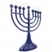 Racdde Traditional LED Electric Blue Hanukkah Menorah Crystals - Battery USB Powered - Includes a Micro USB 4' Charging Cable 