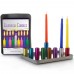 Racdde Magnetic Hanukkah Travel Menorah with Colored Candles for Chanukah 