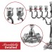 Racdde Silver Plated Candle Menorah - Fits All Standard Hanukkah Candles - Curved Branches, 7.25” High x 6.5” Wide 