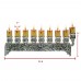 Racdde Silver Plated Oil Wall Menorah - Fits Standard Chanukah Oil Cups and Large Candles - 3” High 