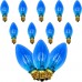 Racdde 9ct Blue C7 1/2 Electric Hanukkah Menorah Glass Replacement Bulbs 