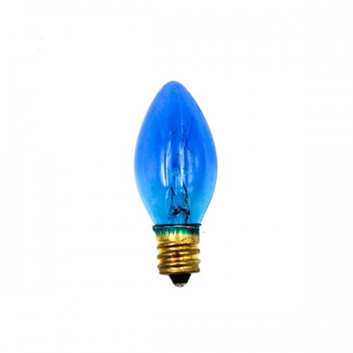 Racdde 9ct Blue C7 1/2 Electric Hanukkah Menorah Glass Replacement Bulbs 