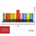 Racdde Glass Tealight Candle Menorah - Extra Large for Tea Lights - Handcrafted Colorful Glass Menora with Painted Designs 
