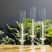 Racdde Various Size Hurricane Candleholders, Chimney Tube, Glass Cylinder Open Both Ends, Open Ended Hurricane, Candle Shade, Glass Shade Candleholders Set of 2 (2.5" Wide x 14" Tall) 