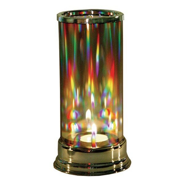 Racdde Rainbow Hurricane Candleholder - Crystal Prism Glass Cylinder 
