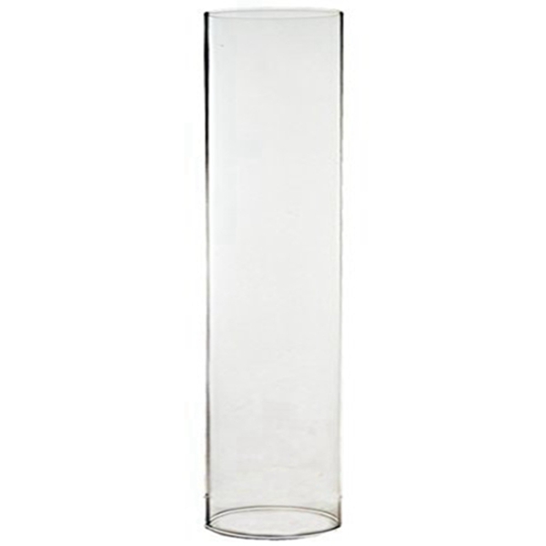 Racdde Various Size Glass Hurricane Candle Holders, Tabletop Protection Decoration, Chimney Tube, Glass Cylinder Open Both Ends, Open Ended Hurricane, Candle Shade, Pack of 6 (2.5" wide x 14" tall) 