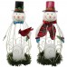 Racdde Christmas Snowman LED Candle Lantern Lights Battery Operated Christmas Holiday Party Decorations, 2 Pack 