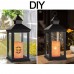 Racdde 14" Tall Vintage Decorative Lantern with LED Pillar Candle (Black, Batteries Included) - Waterproof Lanterns Large Lanterns Decorative Outdoor Lanterns - Hanging Candle Lantern Indoor 