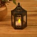 Racdde Mini Star Lantern with Flickering LED,Battery Included,Decorative Hanging Lantern,Christmas Decorative Lantern,Indoor Candle Lantern,Battery Lantern Indoor Use, （Set of 8,Black） 