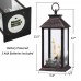 Racdde 2-Pack 14" Vintage Candle Lantern with 3 LED Flickering Flameless Candle ，(6hr Timer) - Battery Powered Candle Lantern Outdoor - Decorative Hanging Lantern for Patio - Tabletop Lantern 