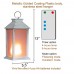 Racdde 13" Vintage Style Decorative Lantern,Flickering Flame Effect LED Lantern,(Remote Control,Timer) Indoor/Outdoor Hanging Lantern,Battery Powered Lantern,Decorative Candle Lantern,White (Set of 2) 