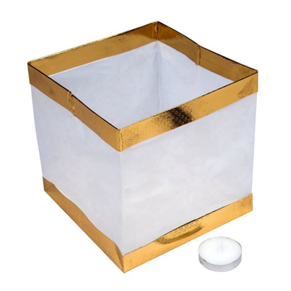 Pack of 20 Water Floating Candle Lanterns Outdoor Biodegradable Lanterns for Praying 5.9 Inch 